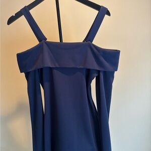 10 Crosby Derek Lam Strapless Navy Dress